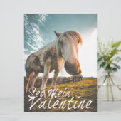 Sei mein Valentin mit schauenden Pferd V2.0 (Staand voorkant)