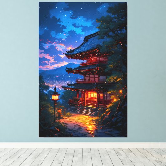 Seichi no Yoru (Heilige Nacht) Canvas Afdruk (Insitu (Houten vloer))