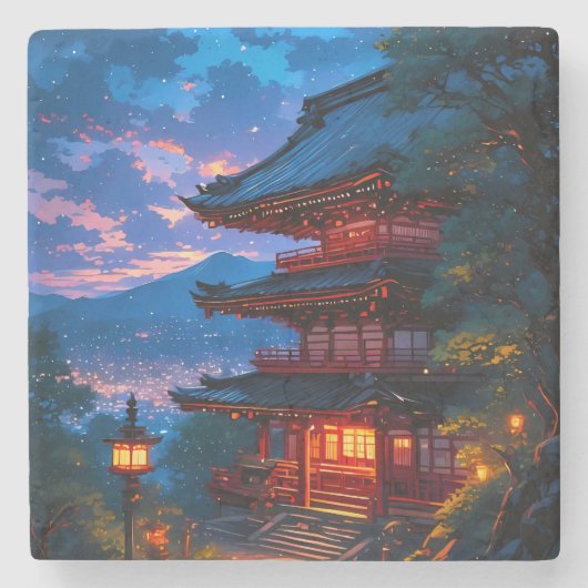Seichi no Yoru (Heilige Nacht) Stenen Onderzetter (Voorkant)