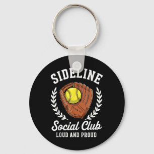 Seidene Sociale Club Softbal Handschoen Bal Trots Sleutelhanger