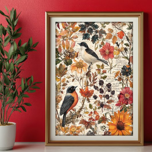 Seidenpapier Decoupage Herbst Wildblumen Var02 Tissuepapier