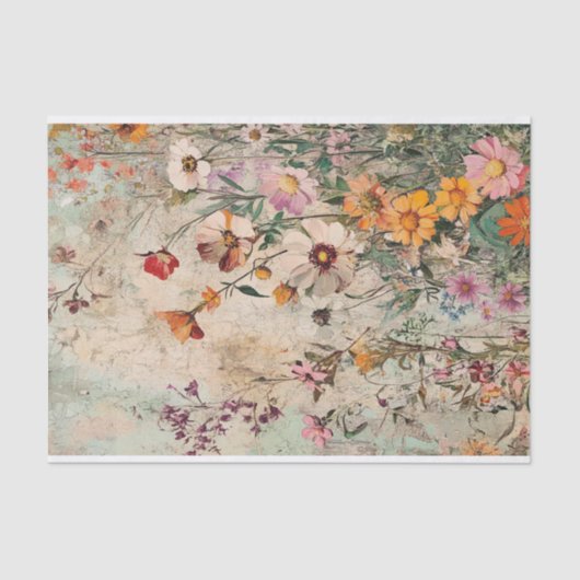 Seidenpapier Decoupage Herbst Wildblumen Var03 Tissuepapier (Voorkant)