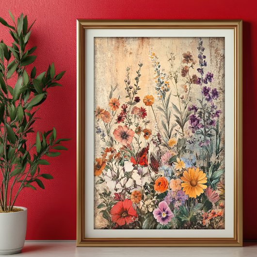 Seidenpapier Decoupage Herbst Wildblumen Var04 Tissuepapier
