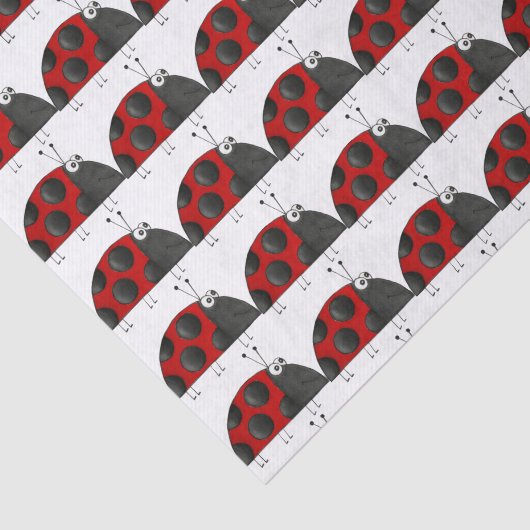 Seidenpapier Marienkäfer, Decoupage Tissuepapier (Detail)