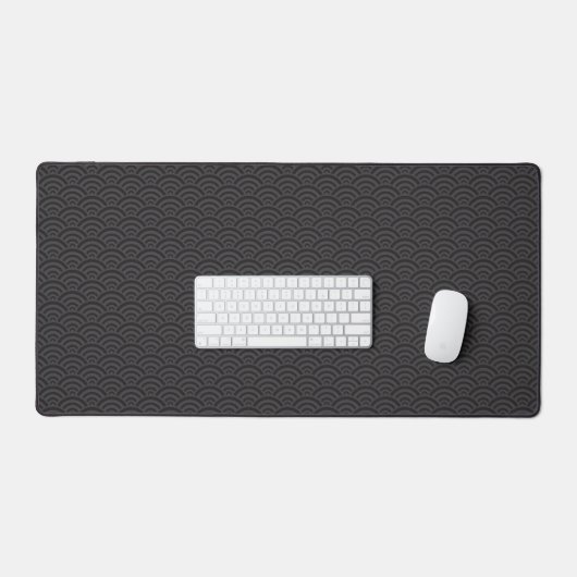 Seigaiha Black | bureaulade Bureaumat (Keyboard & Muis)