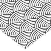 Seigaiha Black en White Japanese Wave Pattern Medium Tafelloper (Hoek)