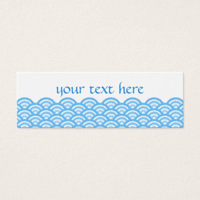 seigaiha(blue01) mini visitekaartjes (Voorkant)