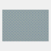 Seigaiha (golf) patroon inpakpapier vel (Voorkant 3)