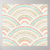 Seigaiha-golven:  golvenpatroon poster (Voorkant)