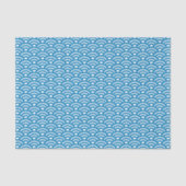 Seigaiha, Golven, Japans, Blauw en Wit Tissuepapier (Voorkant)