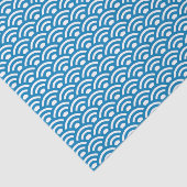 Seigaiha, Golven, Japans, Blauw en Wit Tissuepapier (Detail)