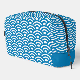 Seigaiha, Golven, Japans, Blauw en Wit Toilettasje