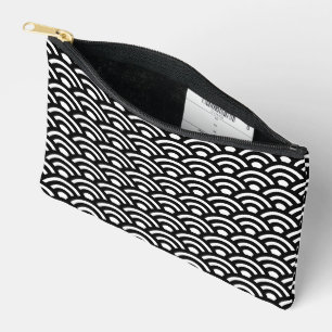 Seigaiha, Golven, Japans, Zwart en Wit Etui