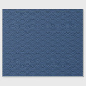 Seigaiha Japans golflenblauw regenboogpatroon Cadeaupapier (Vlak)