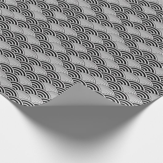 Seigaiha Japans golflengteringspatroon Cadeaupapier (Hoek)