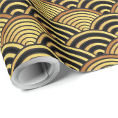 Seigaiha Japans golflengterpatroon Cadeaupapier (Rol Hoek)