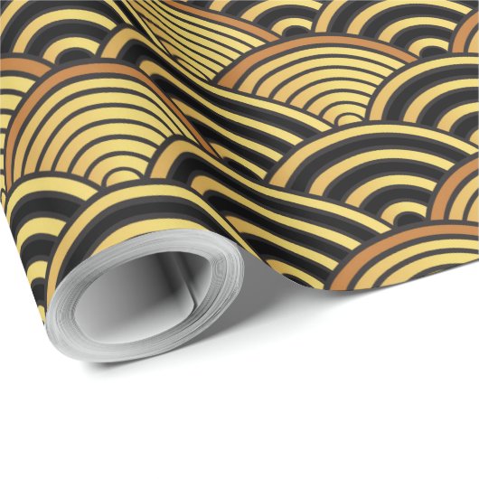 Seigaiha Japans golflengterpatroon Cadeaupapier (Rol Hoek)