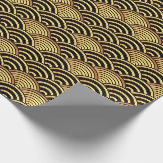 Seigaiha Japans golflengterpatroon Cadeaupapier (Hoek)