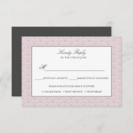 Seigaiha | Stof Roze Japanse golf menuoptie RSVP Kaartje