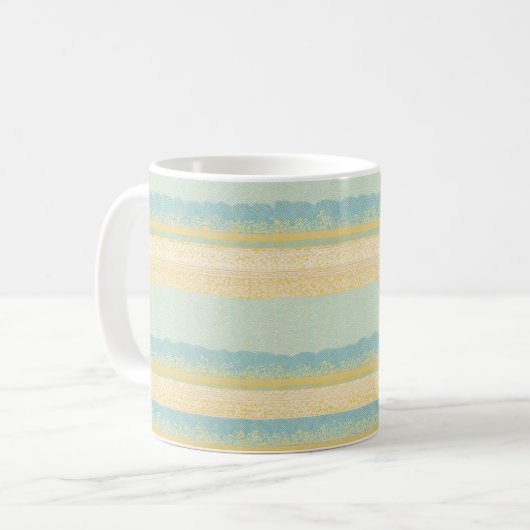 Seigaiha Wave Pattern Mug Koffiemok (Voorkant links)