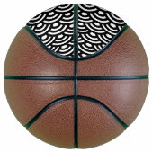 Seigaiha, Waves, Japanese, Black and White Basketbal (Rechts)