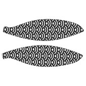 Seigaiha, Waves, Japanese, Black and White Basketbal (Panelen)