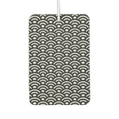 Seigaiha, Waves, Japanese, Black and White Luchtverfrisser (Voorkant)