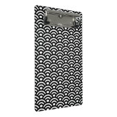 Seigaiha, Waves, Japanese, Black and White Mini Klembord (Schuin)