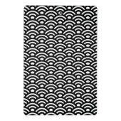 Seigaiha, Waves, Japanese, Black and White Mini Klembord (Achterkant)