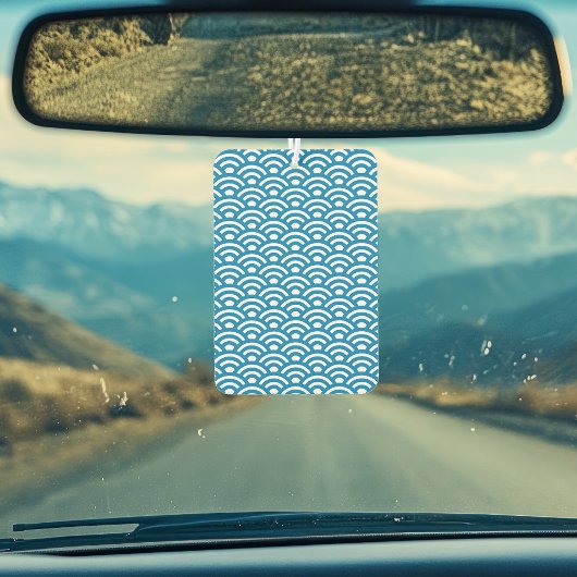 Seigaiha, Waves, Japanese, Blue and White Luchtverfrisser