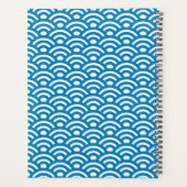 Seigaiha, Waves, Japanese, Blue and White Planner (Achterkant)