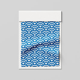 Seigaiha, Waves, Japanese, Blue and White Stof