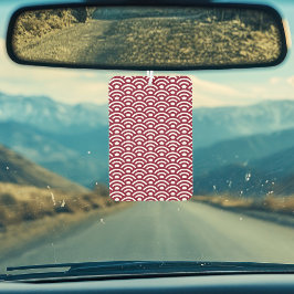 Seigaiha, Waves, Japanese, Burgundy and White Luchtverfrisser