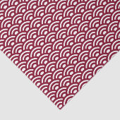 Seigaiha, Waves, Japanese, Burgundy and White Tissuepapier (Detail)