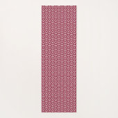 Seigaiha, Waves, Japanese, Burgundy and White Yogamat (Achterkant)