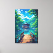 (Seijaku no Kohan) - Lakeside Serenity Canvas Afdruk (Voorkant)
