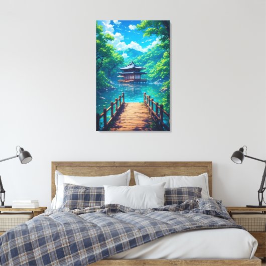 (Seijaku no Kohan) - Midden in de rust van het mee Canvas Afdruk (Insitu (Slaapkamer))