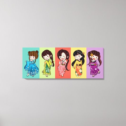 Seijin no Hi Kimono Girls Canvas (Voorkant)