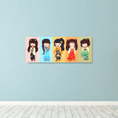 Seijin no Hi Kimono Girls Canvas Afdruk (Insitu (Houten vloer))