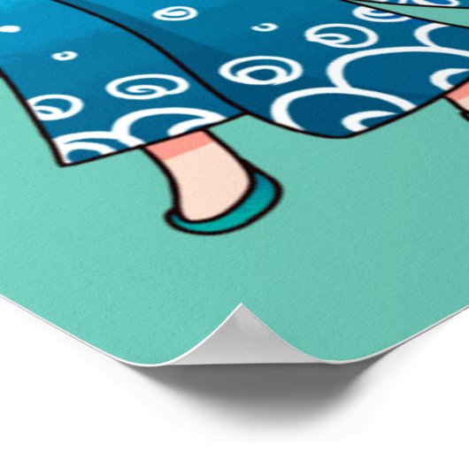 Seijin no Hi Kimono Girls Poster (Hoek)