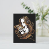 "Seika" Amber Roos Crystal Ball Angel Briefkaart (Staand voorkant)