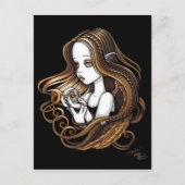 "Seika" Amber Roos Crystal Ball Angel Briefkaart (Voorkant)