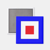 Sein Vlag Letter W (Whiskey) Magneet (Voorkant / Achterkant)
