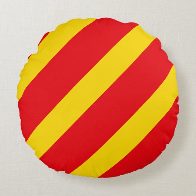 Sein Vlag Letter Y Rond Kussen (Voorkant)
