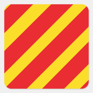 Sein Vlag Letter Y Vierkante Sticker