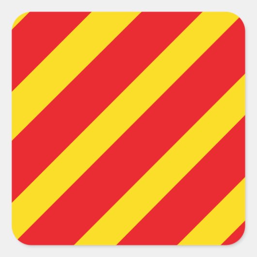 Sein Vlag Letter Y Vierkante Sticker (Voorkant)