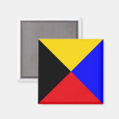 Sein Vlag Letter Z (Zulu) Magneet (Voorkant / Achterkant)