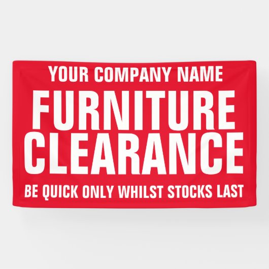 Seinbord voor meubilair spandoek (Horizontaal)