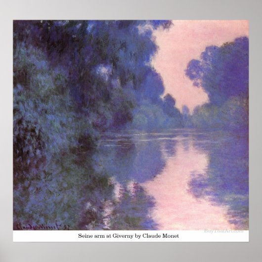 Seine arm bij Giverny door Claude Monet Poster (Voorkant)