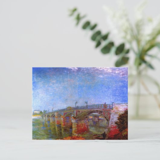 Seine Bridge at Asnières (F240)Van Gogh Fine Art Briefkaart (Staand voorkant)